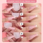 French Nail Stamper - BTArtbox French Tip Nail Tools with Nail Scraper and Replaceable Stamper Head, 100-Time Using Silicone Nail Stamper Kit for Gel Nail Polish DIY Nail Art Tools - Image 4